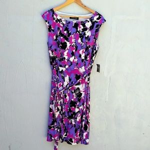 Kasper purple midi dress